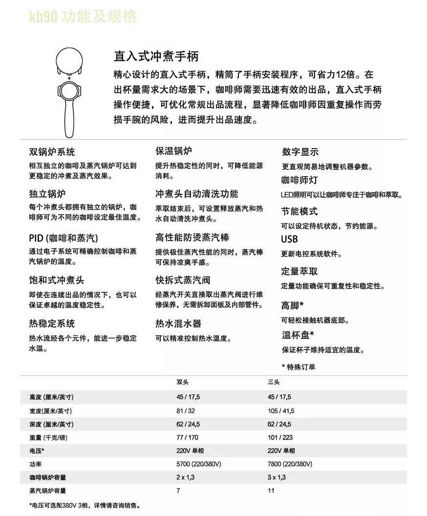 kb90 三頭咖啡機(jī)