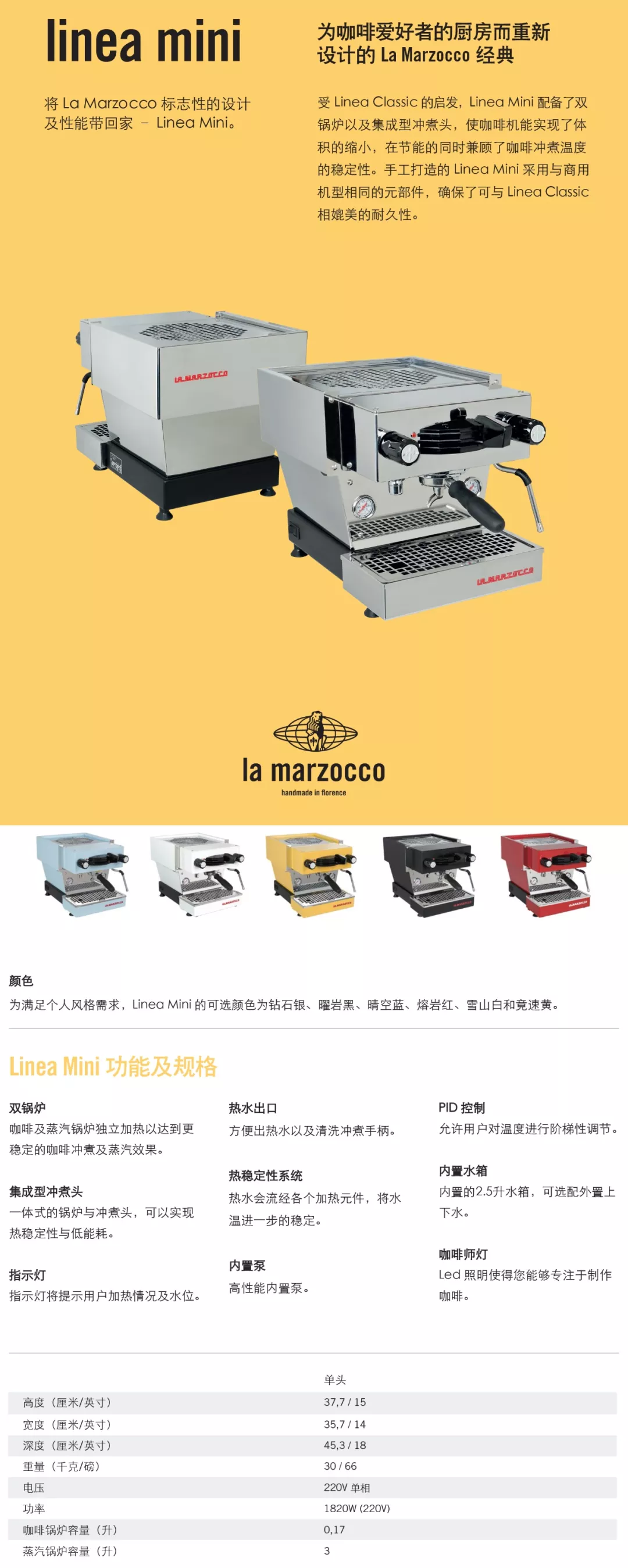 linea mini 單頭咖啡機(jī)