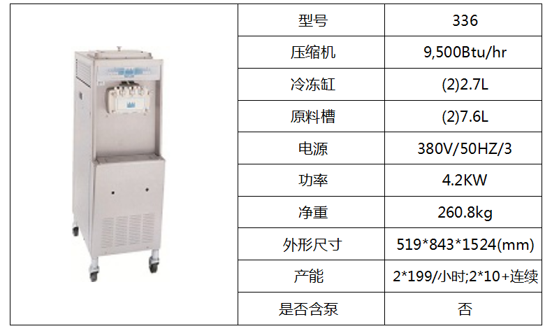 泰而勒 336軟式冰淇淋機(jī)（雙缸）