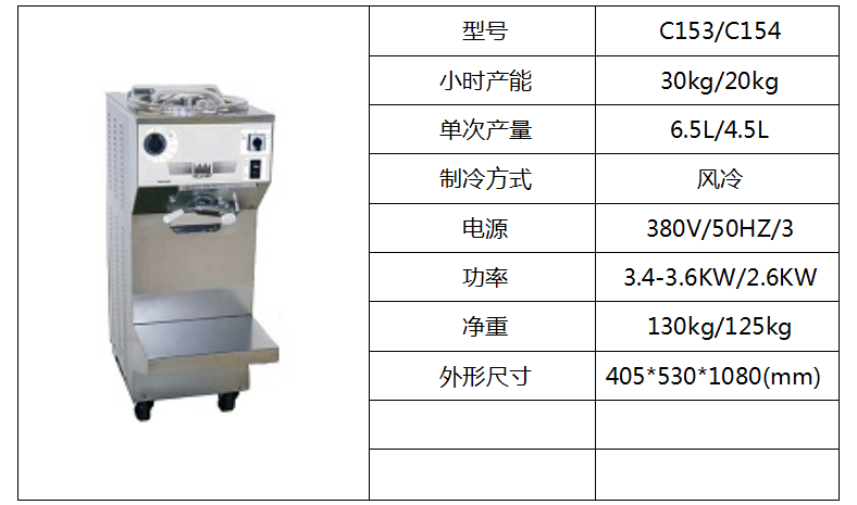 泰而勒 C153/C154硬式冰淇淋機(jī)